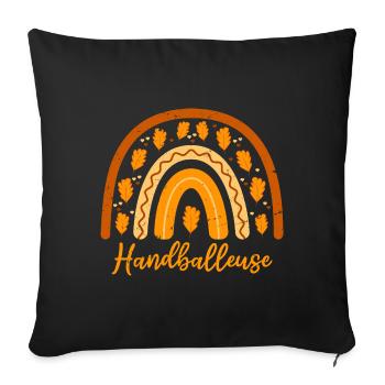 Elue meilleure handballeuse | handballeuse - Housse de coussin décorative 45 x 45 cm - noir - Devant
