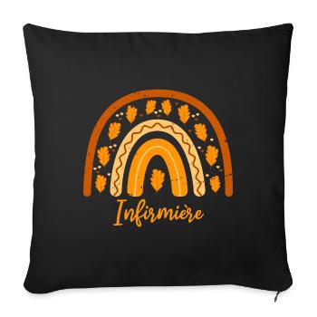 Voted Best Nurse | Nurse Gift Idea - Sofa pillowcase 17,3'' x 17,3'' (45 x 45 cm) - black - Front