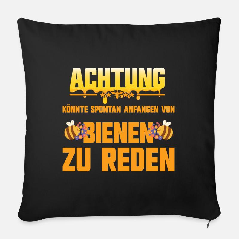 Könnte von Bienen reden - Sofakissenbezug 45 x 45 cm - Schwarz