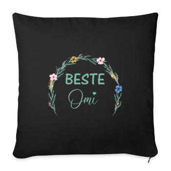 Beste Omi! - Sofakissenbezug 45 x 45 cm - Schwarz - Vorne