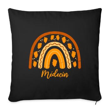 Voted best doctor | Doctor Gift Idea - Sofa pillowcase 17,3'' x 17,3'' (45 x 45 cm) - black - Front