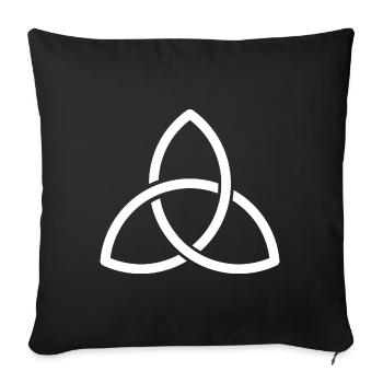 Celtic knot Celtic white symbol - Sofa pillowcase 17,3'' x 17,3'' (45 x 45 cm) - black - Front