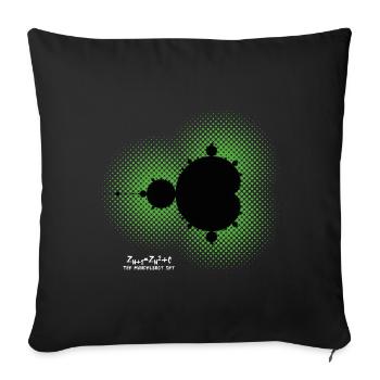 Apple Male Fractal - Sofa pillowcase 17,3'' x 17,3'' (45 x 45 cm) - black - Front