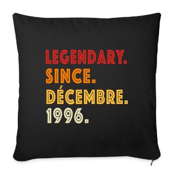 Anniversaire Décembre 1996 - Housse de coussin décorative 45 x 45 cm - noir - Devant