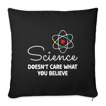 Science - Sofa pillowcase 17,3'' x 17,3'' (45 x 45 cm) - black - Front