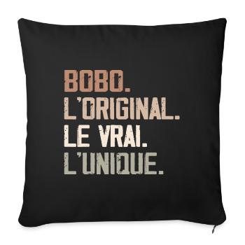 L'original Le Vrai L'unique Bobo - Housse de coussin décorative 45 x 45 cm - noir - Devant