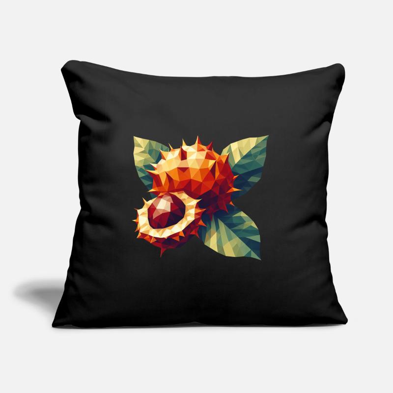 Autumn Magic: Polygon Chestnut in Full Bloom Sofa pillowcase 17,3'' x 17,3'' (45 x 45 cm)