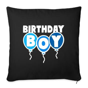 Birthday Boy Birthday Child - Sofa pillowcase 17,3'' x 17,3'' (45 x 45 cm) - black - Front