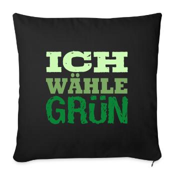 Annalena Anna 2021 Grüne Kanzlerin Bundestagswahl - Sofakissenbezug 45 x 45 cm - Schwarz - Vorne
