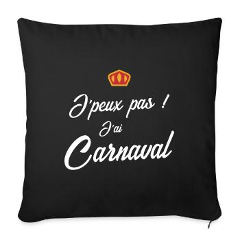 Je peux pas j'ai carnaval - Housse de coussin décorative 45 x 45 cm - noir - Devant