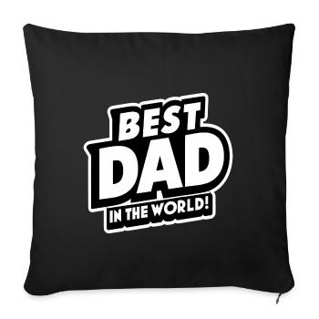 Best Dad Forever for Father's Day or Birthday - Sofa pillowcase 17,3'' x 17,3'' (45 x 45 cm) - black - Front