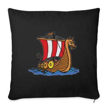 Besegeln Sie die mythischen Meere mit dem - Sofakissenbezug 45 x 45 cm - Schwarz - Vorne