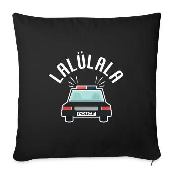 Police Children Police Car Tatütata - Sofa pillowcase 17,3'' x 17,3'' (45 x 45 cm) - black - Front