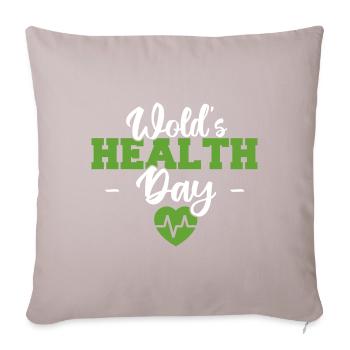 Journée mondiale de la santé - Housse de coussin décorative 45 x 45 cm - taupe clair - Devant