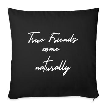 Amis d’amitié disant ressentir une relation - Housse de coussin décorative 45 x 45 cm - noir - Devant