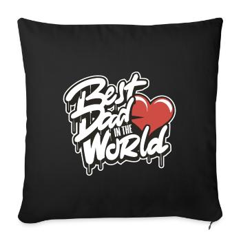 Best Dad Forever for Father's Day or Birthday - Sofa pillowcase 17,3'' x 17,3'' (45 x 45 cm) - black - Front