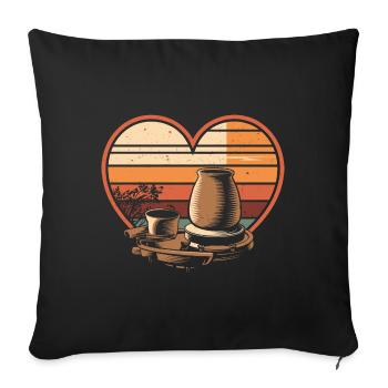Poterie Poterie - Housse de coussin décorative 45 x 45 cm - noir - Devant