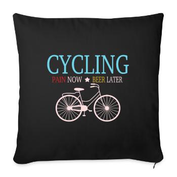 Bicycle - Sofa pillowcase 17,3'' x 17,3'' (45 x 45 cm) - black - Front
