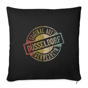 original aus Düsseldorf Gerresheim Retro Design - Sofakissenbezug 45 x 45 cm - Schwarz - Vorne
