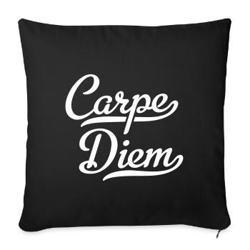 Carpe Diem - Sofakissenbezug 45 x 45 cm - Schwarz - Vorne
