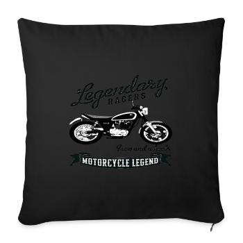 Moto Cyclomoteur SR 500 Cult - Housse de coussin décorative 45 x 45 cm - noir - Devant