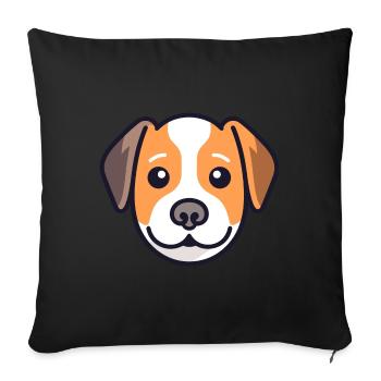Cute dog design for dog owners - Sofa pillowcase 17,3'' x 17,3'' (45 x 45 cm) - black - Front