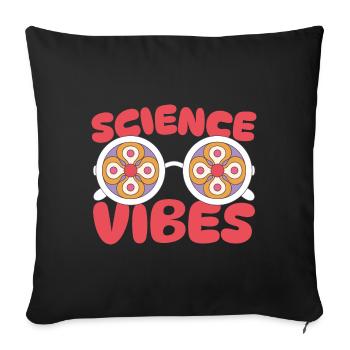 Groovy Science Vibes Science Teacher Scientist - Sofa pillowcase 17,3'' x 17,3'' (45 x 45 cm) - black - Front