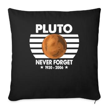 La planète naine dans le système solaire n'oublie jamais 1930 - Housse de coussin décorative 45 x 45 cm - noir - Devant