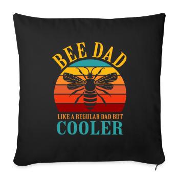 Bee Dad Funny Beekeeper Fun Pun Bee Whisperer - Sofa pillowcase 17,3'' x 17,3'' (45 x 45 cm) - black - Front