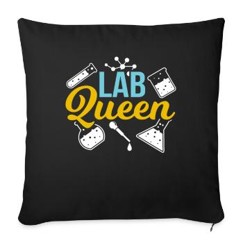 Laboratoire reine technicien de laboratoire scientifique de laboratoire - Housse de coussin décorative 45 x 45 cm - noir - Devant