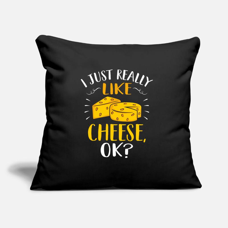 J’aime Simplement Fromage Pour Les Amants de fromage Mème Housse de coussin décorative 45 x 45 cm