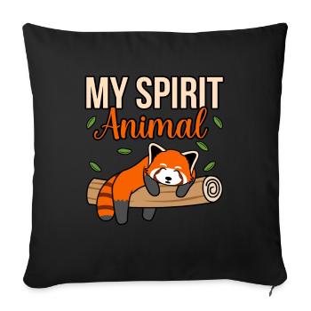 My Spirit Animal Red Pandas Cute - Sofa pillowcase 17,3'' x 17,3'' (45 x 45 cm) - black - Front