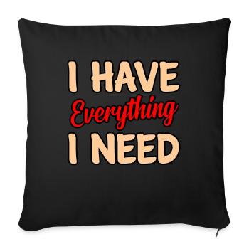 J’ai tout de romantique - Housse de coussin décorative 45 x 45 cm - noir - Devant