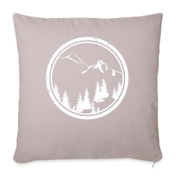 Montagnes - Housse de coussin décorative 45 x 45 cm - taupe clair - Devant