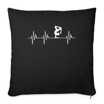 Gymnastics Heartbeat Gymnast Gymnastic Sports - Sofa pillowcase 17,3'' x 17,3'' (45 x 45 cm) - black - Front