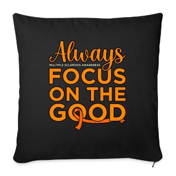 Concentrez-vous sur de bons graphiques pour - Housse de coussin décorative 45 x 45 cm - noir - Devant