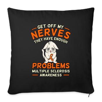 Graphique sur la sensibilisation à la sclérose en plaques - Housse de coussin décorative 45 x 45 cm - noir - Devant
