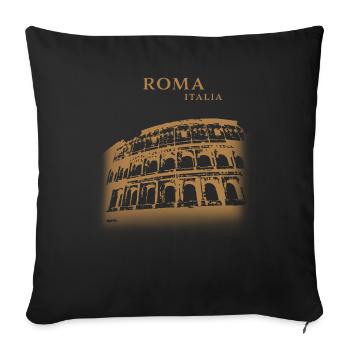 Latin locution rome colisé leewarddesign - Sofa pillowcase 17,3'' x 17,3'' (45 x 45 cm) - black - Front