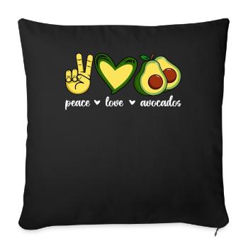 Avocado Men's Clothing Avocado Costume Children - Sofa pillowcase 17,3'' x 17,3'' (45 x 45 cm) - black - Front