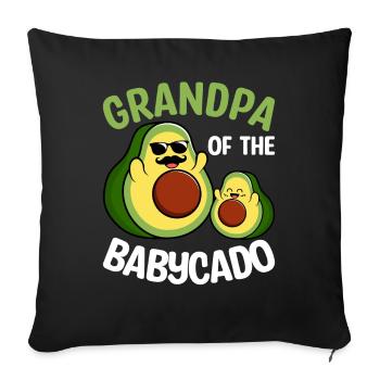 Grandfather of Babycado Guacamole Avocado Lover - Sofa pillowcase 17,3'' x 17,3'' (45 x 45 cm) - black - Front