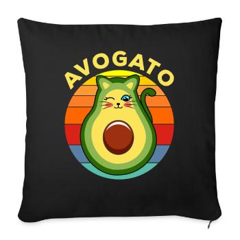 Avogato Guacamole - Sofa pillowcase 17,3'' x 17,3'' (45 x 45 cm) - black - Front