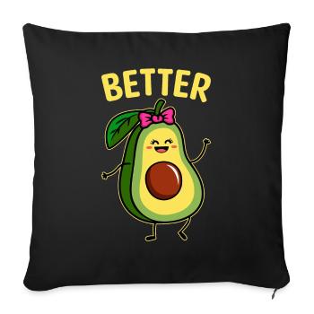 Better half - Sofa pillowcase 17,3'' x 17,3'' (45 x 45 cm) - black - Front