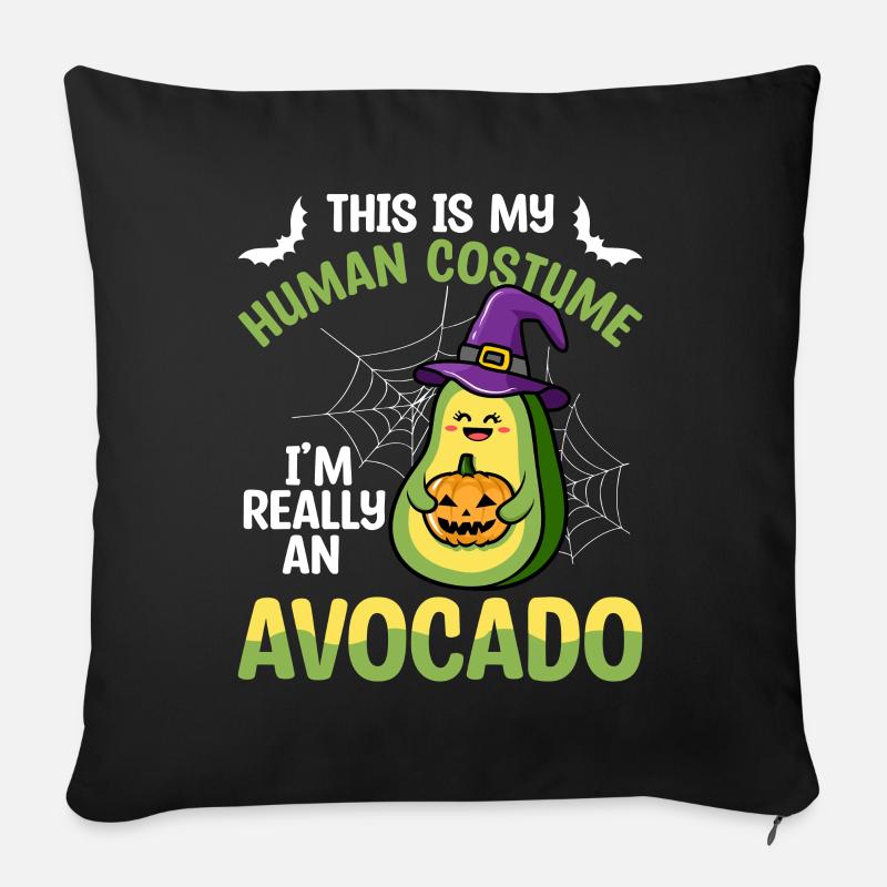 Wirklich Ein Avocado-guacamole-liebhaber Avocados - Sofakissenbezug 45 x 45 cm - Schwarz