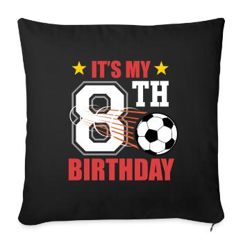 Joueur de football-8. - Housse de coussin décorative 45 x 45 cm - noir - Devant