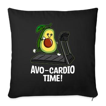 Avocado clothing for men Avocado men's clothing - Sofa pillowcase 17,3'' x 17,3'' (45 x 45 cm) - black - Front