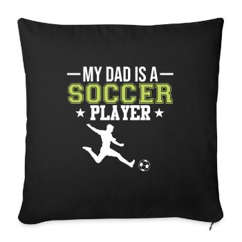Graphique drôle d’entraîneur de football pour les joueurs de football - Housse de coussin décorative 45 x 45 cm - noir - Devant