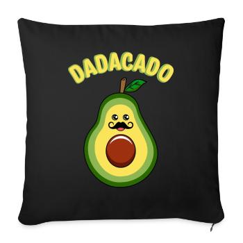 Dadacado Avocado Guacamole Lover Avocados - Sofa pillowcase 17,3'' x 17,3'' (45 x 45 cm) - black - Front