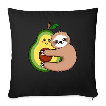 Avocado Men's Clothing Avocado Lover - Sofa pillowcase 17,3'' x 17,3'' (45 x 45 cm) - black - Front