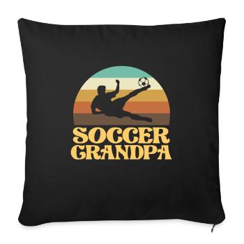 Football Père Vêtements Hommes Football Coach Graphiques - Housse de coussin décorative 45 x 45 cm - noir - Devant