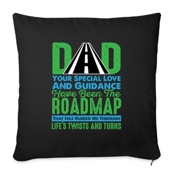 Vatertag Papa Besondere Liebe Führung Papa Vater - Sofakissenbezug 45 x 45 cm - Schwarz - Vorne
